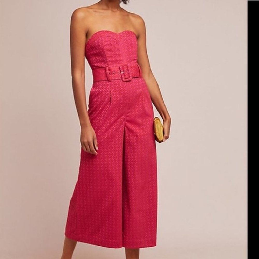 Anthropologie belted jumpsuit